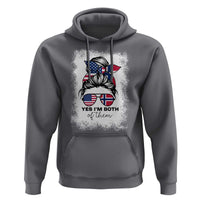 Yes I'm Both of Them Half Norwegian American Hoodie