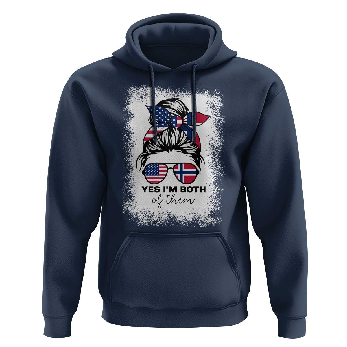 Yes I'm Both of Them Half Norwegian American Hoodie