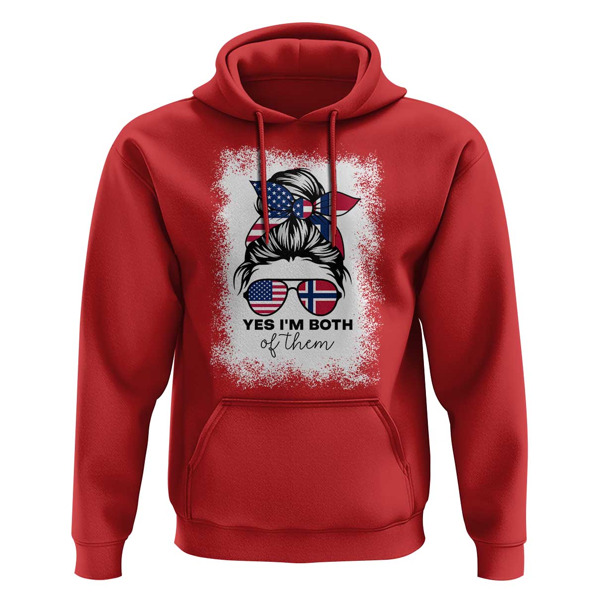 Yes I'm Both of Them Half Norwegian American Hoodie