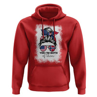 Yes I'm Both of Them Half Norwegian American Hoodie