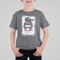 Yes I'm Both of Them Half Norwegian American T Shirt For Kid