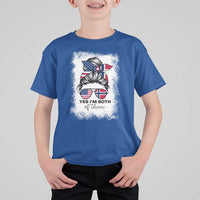 Yes I'm Both of Them Half Norwegian American T Shirt For Kid
