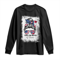 Yes I'm Both of Them Half Norwegian American Long Sleeve Shirt