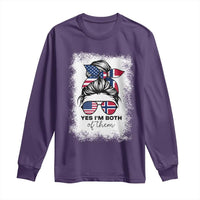 Yes I'm Both of Them Half Norwegian American Long Sleeve Shirt