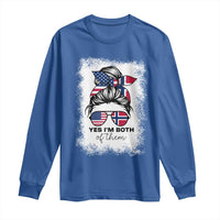 Yes I'm Both of Them Half Norwegian American Long Sleeve Shirt