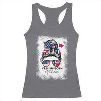 Yes I'm Both of Them Half Norwegian American Racerback Tank Top