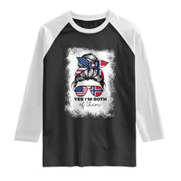 Yes I'm Both of Them Half Norwegian American Raglan Shirt