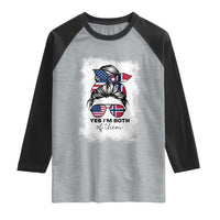 Yes I'm Both of Them Half Norwegian American Raglan Shirt