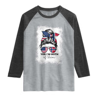 Yes I'm Both of Them Half Norwegian American Raglan Shirt