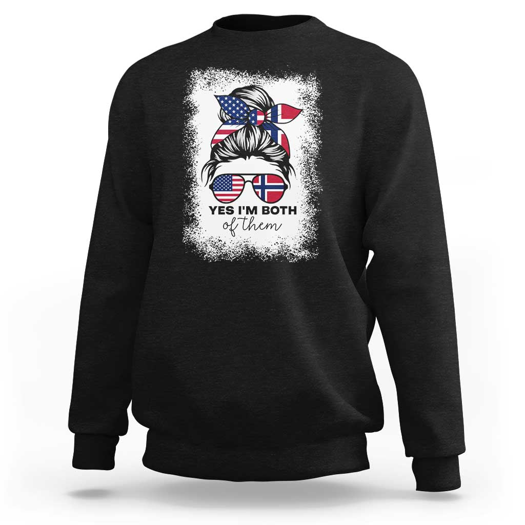 Yes I'm Both of Them Half Norwegian American Sweatshirt