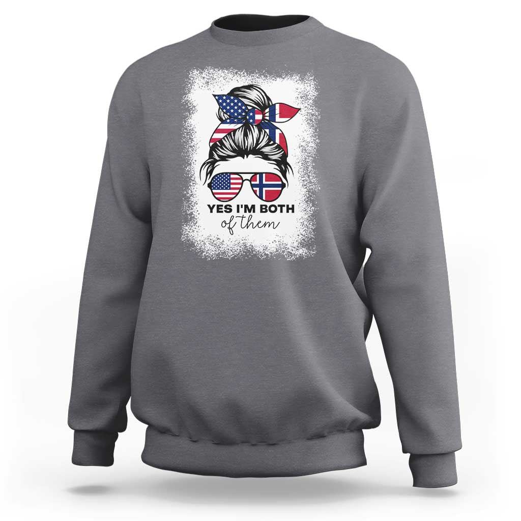 Yes I'm Both of Them Half Norwegian American Sweatshirt