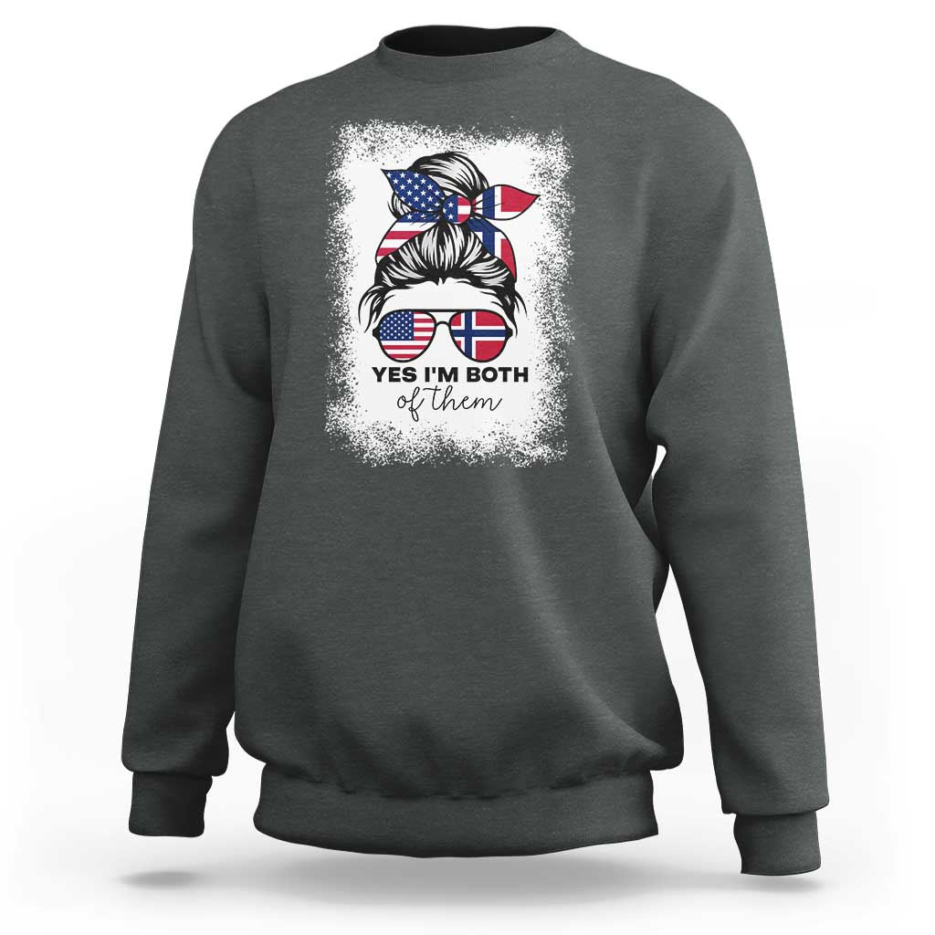 Yes I'm Both of Them Half Norwegian American Sweatshirt