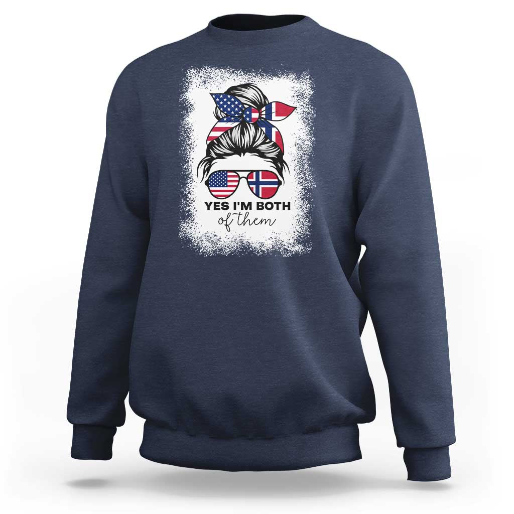 Yes I'm Both of Them Half Norwegian American Sweatshirt