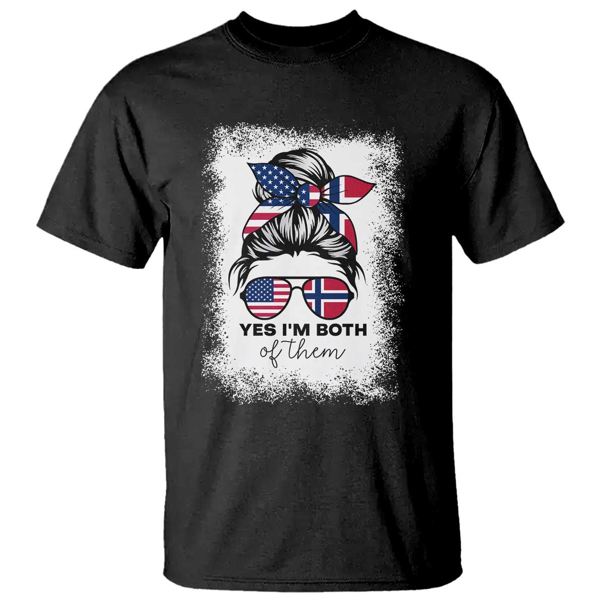Yes I'm Both of Them Half Norwegian American T Shirt