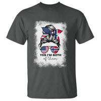 Yes I'm Both of Them Half Norwegian American T Shirt