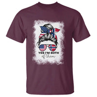 Yes I'm Both of Them Half Norwegian American T Shirt