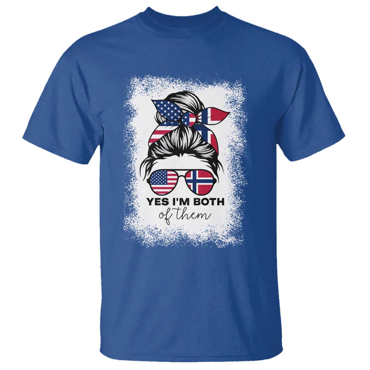Yes I'm Both of Them Half Norwegian American T Shirt