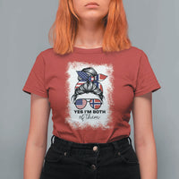Yes I'm Both of Them Half Norwegian American T Shirt For Women