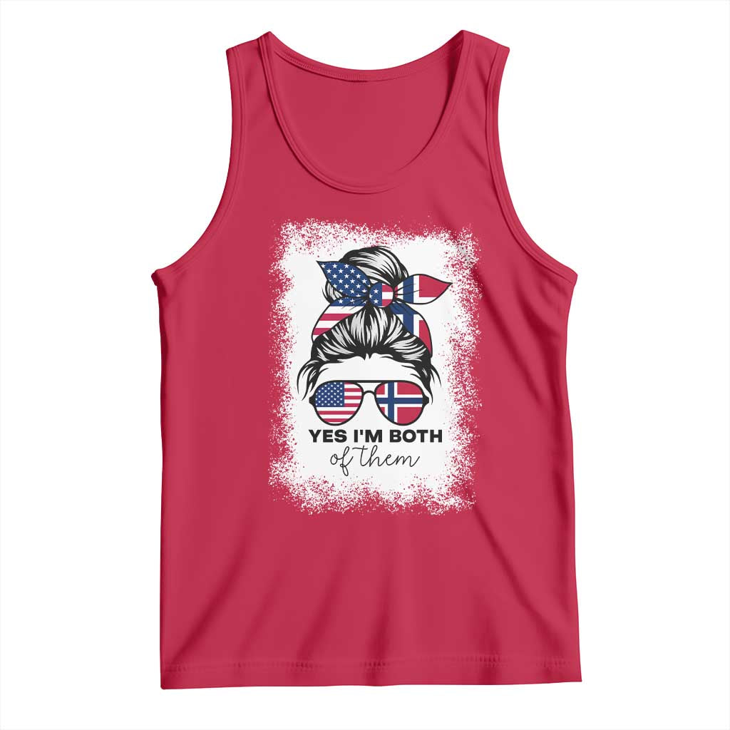 Yes I'm Both of Them Half Norwegian American Tank Top