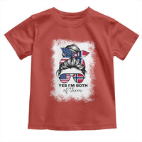 Yes I'm Both of Them Half Norwegian American Toddler T Shirt