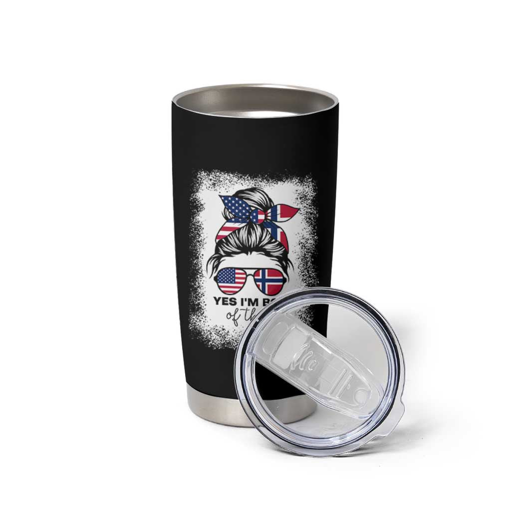 Yes I'm Both of Them Half Norwegian American Tumbler Cup