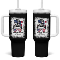 Yes I'm Both of Them Half Norwegian American Tumbler With Handle