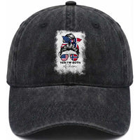 Yes I'm Both of Them Half Norwegian American Washed Cotton Baseball Cap