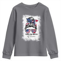 Yes I'm Both of Them Half Norwegian American Youth Sweatshirt