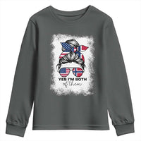 Yes I'm Both of Them Half Norwegian American Youth Sweatshirt