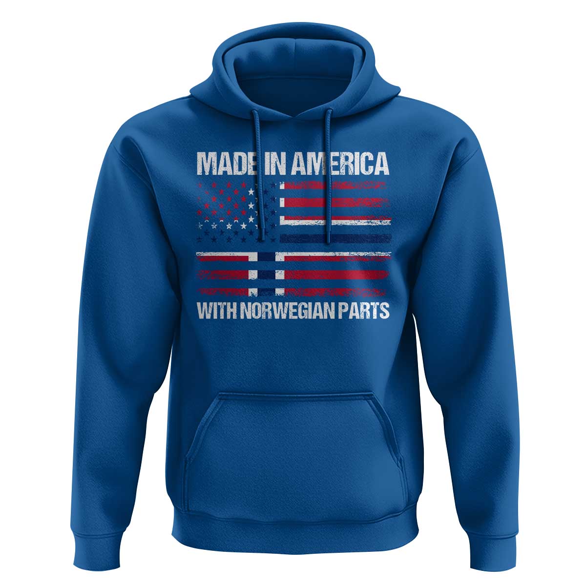 Made in America with Norwegian Parts Hoodie Half American Flag USA Norway Pride