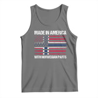 Made in America with Norwegian Parts Tank Top Half American Flag USA Norway Pride