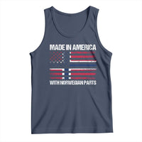 Made in America with Norwegian Parts Tank Top Half American Flag USA Norway Pride