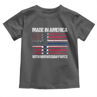 Made in America with Norwegian Parts Toddler T Shirt Half American Flag USA Norway Pride