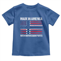 Made in America with Norwegian Parts Toddler T Shirt Half American Flag USA Norway Pride