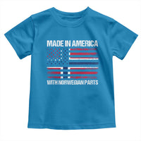 Made in America with Norwegian Parts Toddler T Shirt Half American Flag USA Norway Pride