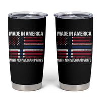 Made in America with Norwegian Parts Tumbler Cup Half American Flag USA Norway Pride