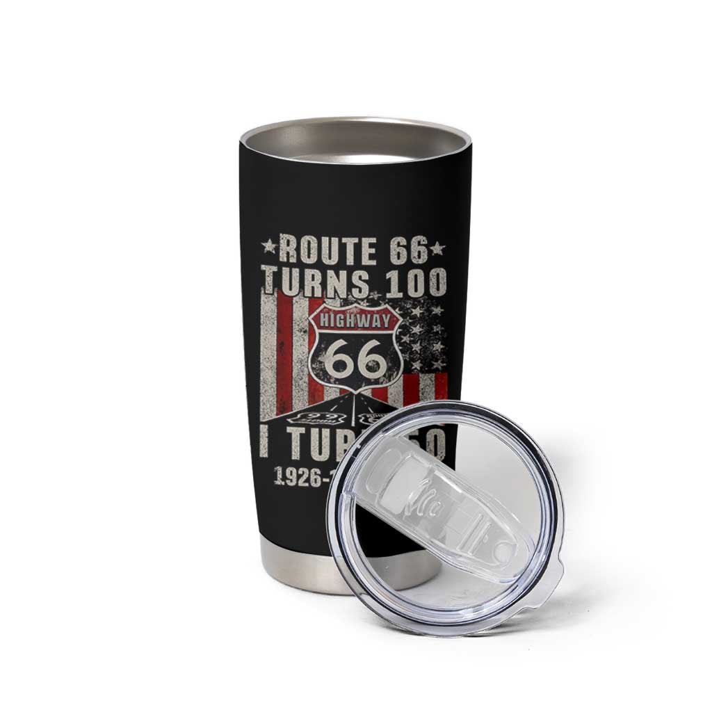 Highway 66 Turn 100 I Turn 50 Tumbler Cup Vintage 1976 Born American Road Sign Centennial 2026