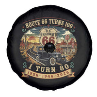 Route Highway 66 Turns 100 I Turn 80 Spare Tire Cover Vintage 1946 Road Sign Antique Car Lover 80th Birthday Gift