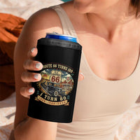 Route Highway 66 Turns 100 I Turn 80 4 in 1 Can Cooler Tumbler Vintage 1946 Road Sign Antique Car Lover 80th Birthday Gift