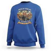Route Highway 66 Turns 100 I Turn 80 Sweatshirt Vintage 1946 Road Sign Antique Car Lover 80th Birthday Gift