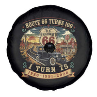 Route Highway 66 Turns 100 I Turn 75 Spare Tire Cover Vintage 1951 Road Sign Antique Car Lover 75th Birthday Gift