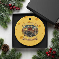 Route Highway 66 Turns 100 I Turn 75 Ceramic Ornament Vintage 1951 Road Sign Antique Car Lover 75th Birthday Gift