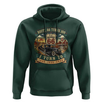 Route Highway 66 Turns 100 I Turn 70 Hoodie Vintage 1956 Road Sign Antique Car Lover 70th Birthday Gift