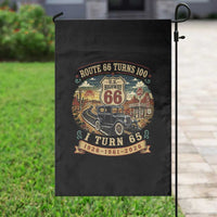 Route Highway 66 Turns 100 I Turn 65 Garden Flag Vintage 1961 Road Sign Antique Car Lover 65th Birthday Gift