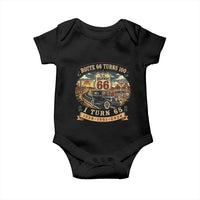 Route Highway 66 Turns 100 I Turn 65 Baby Onesie Vintage 1961 Road Sign Antique Car Lover 65th Birthday Gift