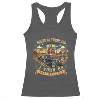 Route Highway 66 Turns 100 I Turn 65 Racerback Tank Top Vintage 1961 Road Sign Antique Car Lover 65th Birthday Gift