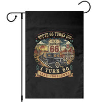 Route Highway 66 Turns 100 I Turn 60 Garden Flag Vintage 1966 Road Sign Antique Car Lover 60th Birthday Gift