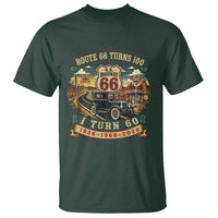 Route Highway 66 Turns 100 I Turn 60 T Shirt Vintage 1966 Road Sign Antique Car Lover 60th Birthday Gift
