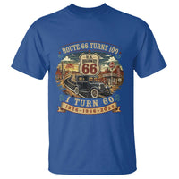 Route Highway 66 Turns 100 I Turn 60 T Shirt Vintage 1966 Road Sign Antique Car Lover 60th Birthday Gift