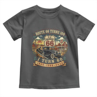 Route Highway 66 Turns 100 I Turn 60 Toddler T Shirt Vintage 1966 Road Sign Antique Car Lover 60th Birthday Gift